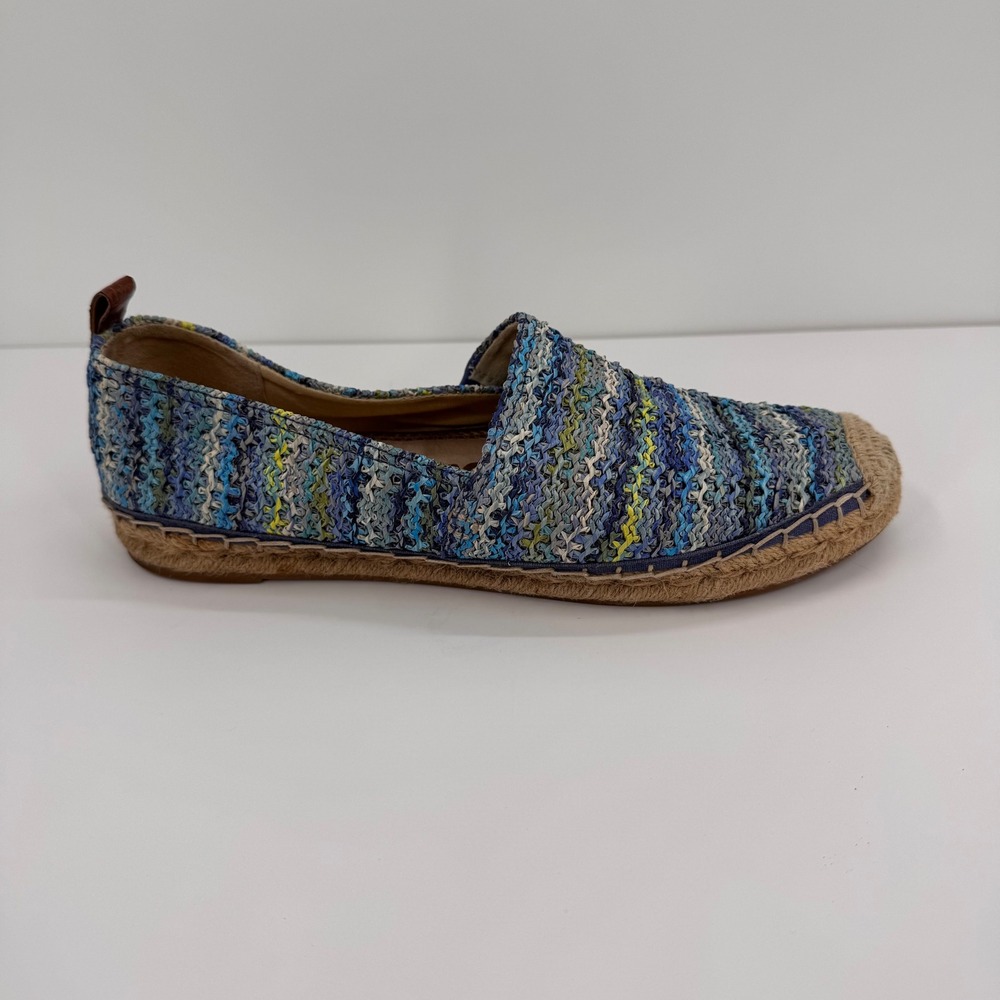 Sam Edelman Women's 9.5M Khloe Blue Multi Woven Raffia Espadrille Flats Shoes - Picture 7 of 12